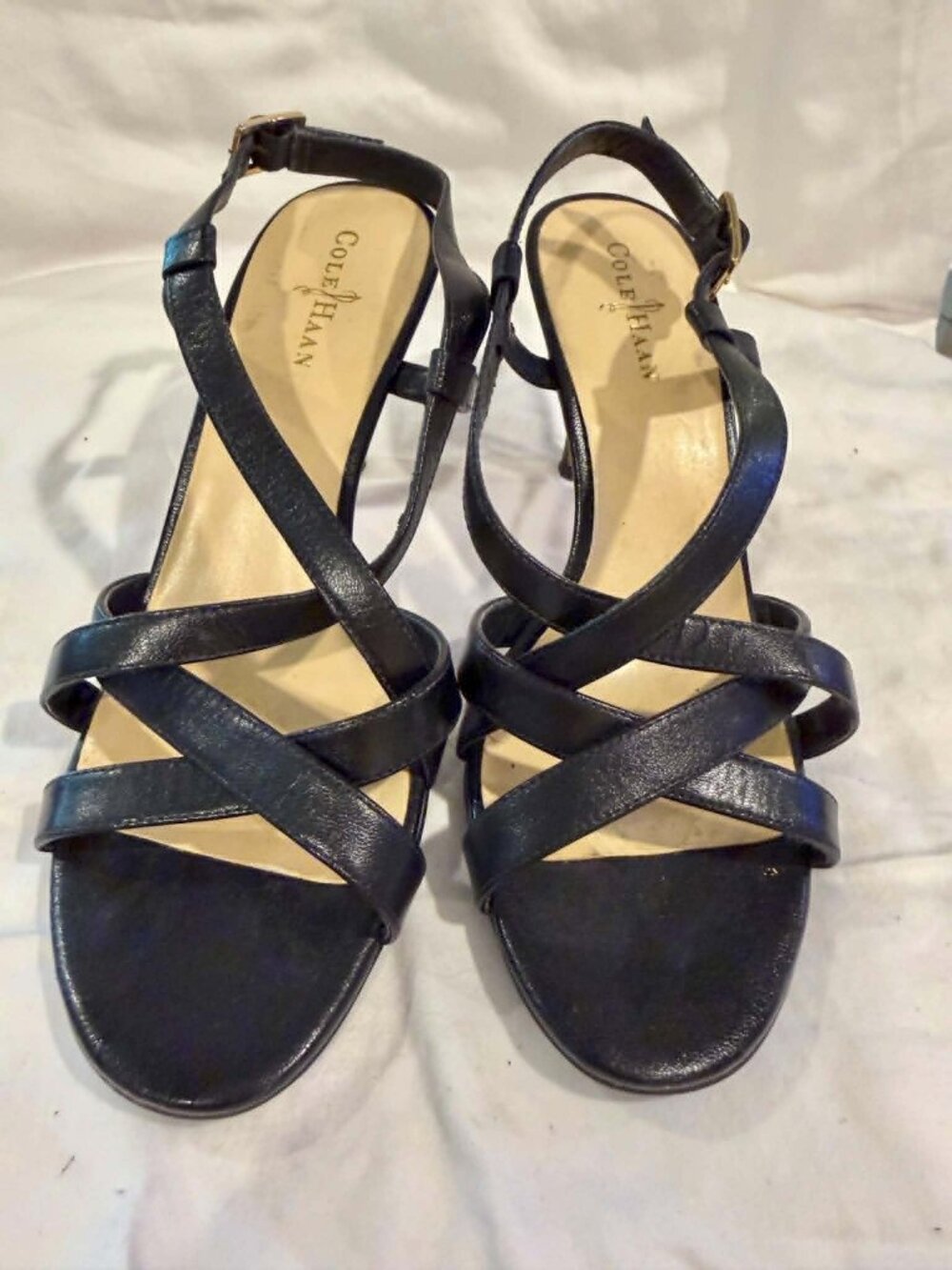 Cole Haan Strappy Heel Leather Sandals 5.5M